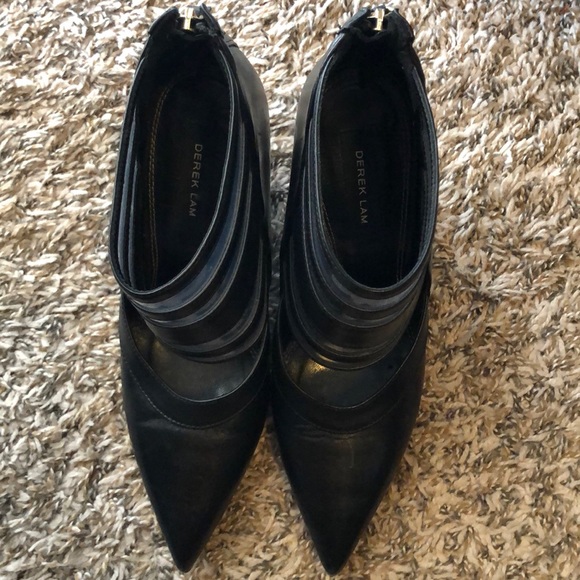 Black Derek Lam Meryl pointed-toe wedge heels - Picture 8 of 8